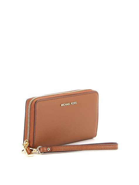 michael kors jet set wallet cement|michael kors zippered wallet.